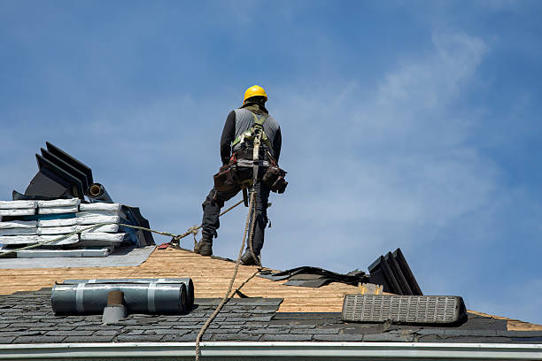 Professional Gutter Installation technician working in Ridgeland, MS